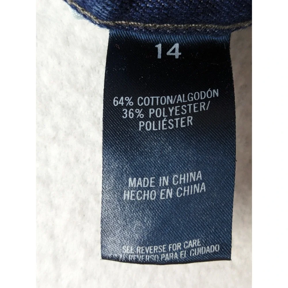 Nautica Girls Jeans Size 14‎ Straight Fit Cotton Blend Blue